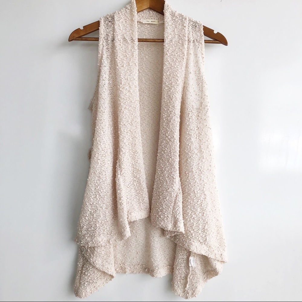 Blu Bird Sleeveless Open Vest Duster Cardigan